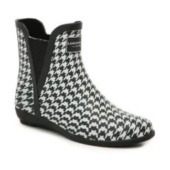 London Fog Picadilly Rain Boot -fishpond shop 25326 HNDSTOOTH l